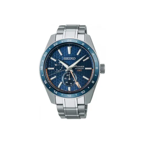 SEIKO Автоматический Механический Механизм Мужские Часы 42,2 мм Синий
