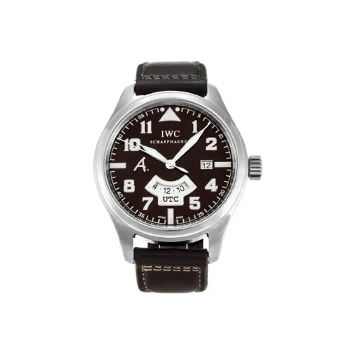 IWC Автоматический Механический Часы Мужской Pilot Collection 44 мм Кофейного Цвета