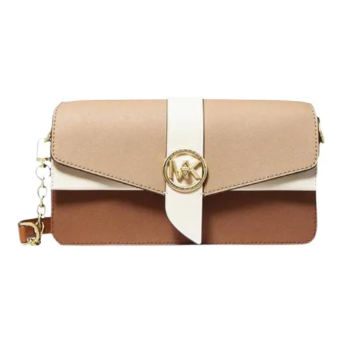 MICHAEL KORS Greenwich Коровья кожа Сумка через плечо Средняя Женская Желудево-коричневая