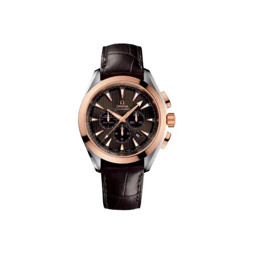 OMEGA Автоматический Механический Часы Мужские AQUA TERRA 150 метров 44 мм Кофейного цвета