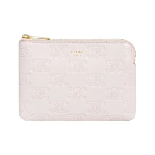 CELINE Triumphal Arch Телячья кожа Клатч Женский Светло-розовый