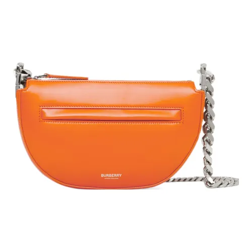 Burberry OLYMPIA Сумка из телячьей кожи Сумка через плечо Сумка-полумесяц Сумка Женская Апельсин