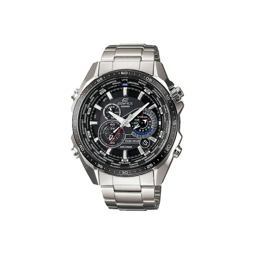 CASIO EDIFICE Collection Солнечный Кварцевый Механизм Нержавеющая Сталь Ремешок Часы Мужские Синий Циферблат