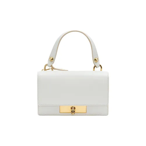 Alexander McQueen Коровья кожа Сумка Клатч Ручная сумка Сумка через плечо Мини Женская Белая