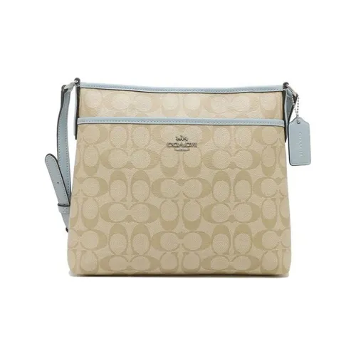 COACH File Кожа Сумка через плечо Средняя Женская с принтом