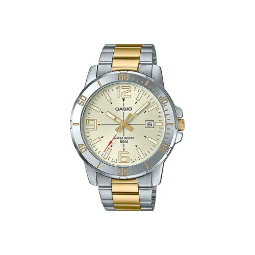 CASIO Standard Series Кварцевый механизм Часы Мужские Белый циферблат MTP VD01SG 9B