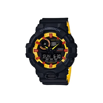 CASIO Liquid Crystal Analog Dual Display Series Кварцевый механизм Смольный ремешок Часы Унисекс Черный циферблат