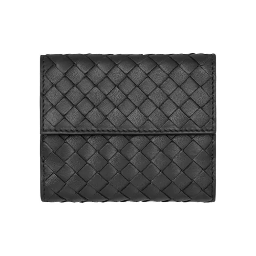Bottega Veneta Sheepskin Wallet Mini Women's Black
