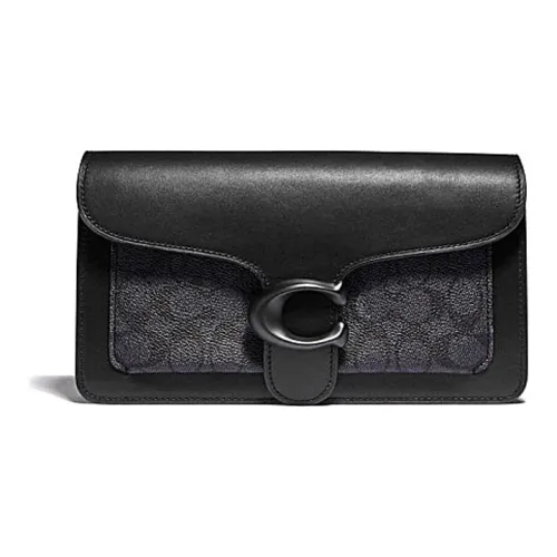 COACH Canvas С кожаными вставками Sling Сумка Одно плечо Через плечо Бананка Обычный Мужской Угольно-черный