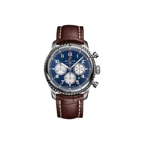 Breitling Aviation Chronometer Коллекция Автоматический Механический Часы Мужские 43 мм Синий Циферблат