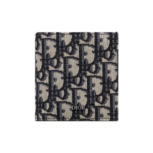 DIOR Ткань Кошелек Мужской Бежевый And Черный