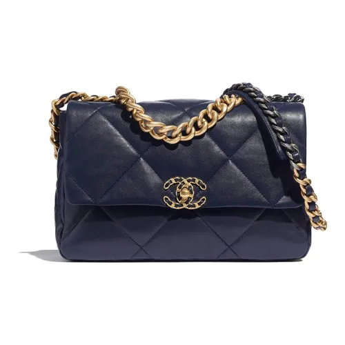 CHANEL 19Bag Lambskin Сумка через плечо Сумка через плечо Сумка для женщин Темно-синий