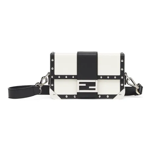 FENDI BaguetteTrunk Сумка из коровьей кожи Baguette Коробка Сумка Сумка через плечо Мини Мужская