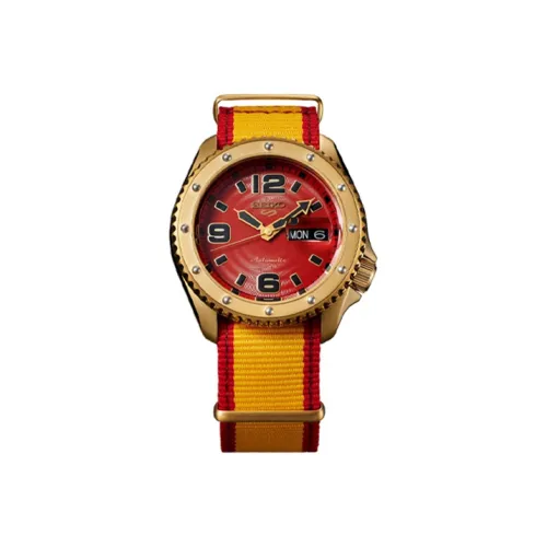 SEIKO Автоматический Механический Часы Мужские Street Fighter Collection 42,5 мм Красные