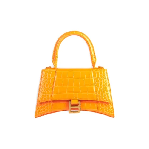 Balenciaga Телячья кожа Сумка Hourglass Сумка Сумка через плечо Стандартная Женская Апельсин