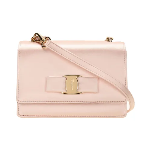 Ferragamo Ткань Сумка Сумка через плечо Мини Женская Хлопковая Конфетная Розовая