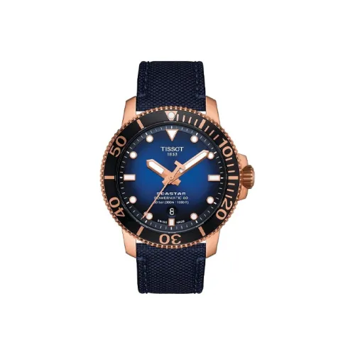 Tissot Starfish 1000 Collection Автоматический Механический Механизм Мужские Часы Часы 43 мм Синий Циферблат