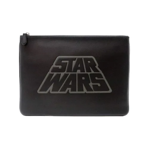 COACH Star Wars Xingji BATTLE Коллаборация Сумочка для украшений Гладкая поверхность Телячья кожа Кошелек Клатч Большой Мужской Черный