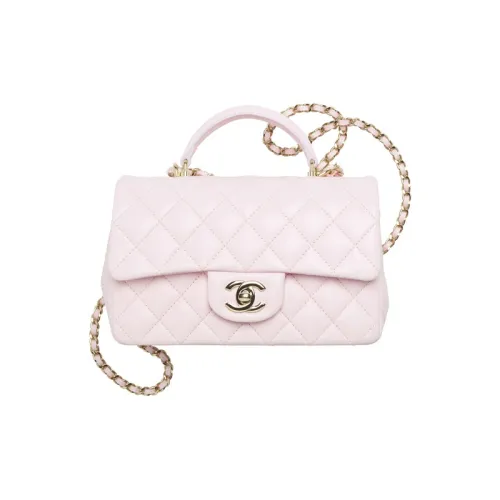 CHANEL Classic Flap CF Lambskin Сумка через плечо Сумка Женская Розовая
