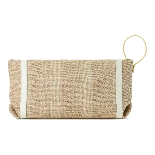 Loro Piana Этикетка Клатч Унисекс Бежевый