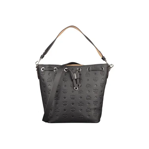 MCM Essential Visetos Origina Искусственная кожа Ведрообразная сумка Сумка через плечо Стандартная Женская Черная