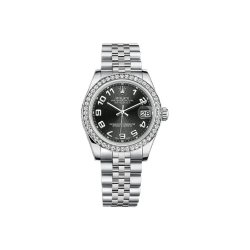 ROLEX Log Series Автоматический Механический Механизм Женские Часы 31 мм Черный Циферблат Оистерстил Корпус Оистерстил Ремешок