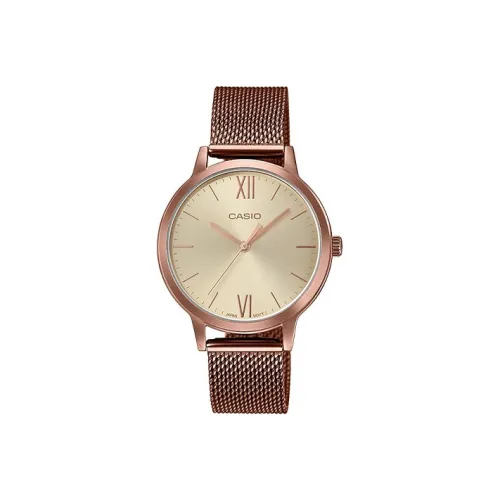 CASIO Standard Series Кварцевый механизм нержавеющая сталь ремешок женские часы золотой циферблат LTP E157MR модель 9A