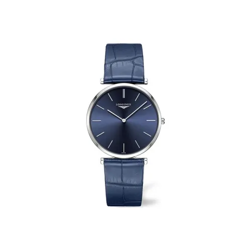 LONGINES Jialan Collection Кварцевый механизм Мужские часы Циферблат 38 мм Синий корпус из нержавеющей стали