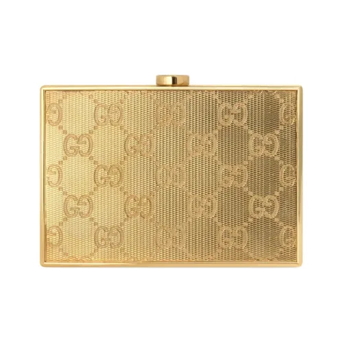 GUCCI Кожа Банкет Сумка Твердый Чехол Клатч Женские Металл