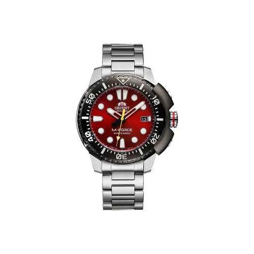 ORIENT Sports Collection Механический механизм часы с ремешком из нержавеющей стали 45 мм мужские красный циферблат модель AC0L02R