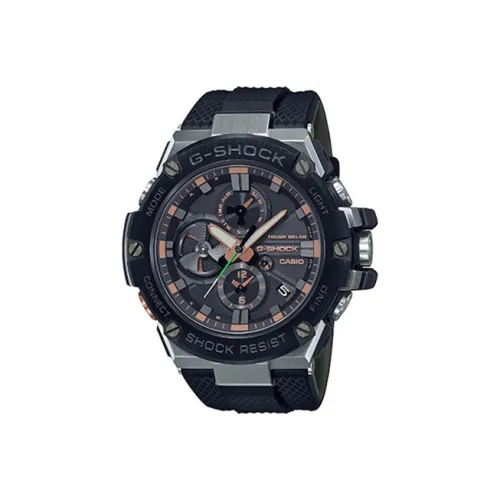 Г Shock Солнечный Кварцевый Механизм Смола Ремешок Часы Мужские Черный Циферблат