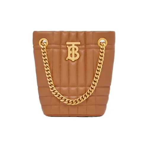 Burberry Lola Сумка Sheepskin Хранение Сумка Ведро Сумка через плечо Сумка Мини Женская Кленовый Коричневый