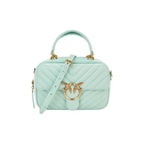 PINKO Quilt Овчина Swallow Сумка Camera Сумка Сумка через плечо Сумка через плечо Мини Женская Мятно-зеленая