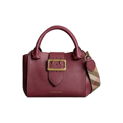 Burberry Телячья кожа Сумка Сумка через плечо Сумка через плечо Женская Темно-розовая Красная