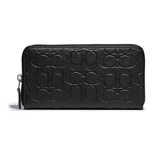 COACH Аккордеонная сумка из кожи кошелек стандартный мужской черный