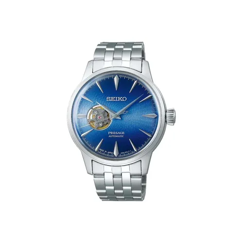 SEIKO Presage Series Автоматический Механический Механизм Нержавеющая Сталь Ремешок Часы Мужские Часы Синий Циферблат