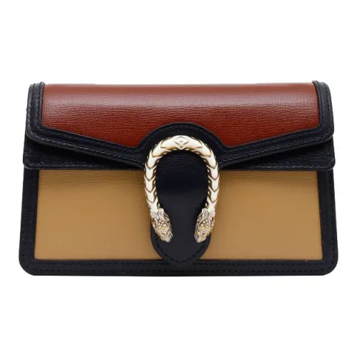 GUCCI Dionysus Кожа Сумка через плечо Мини Женские Кирпично-красный Песочный Темно-синий