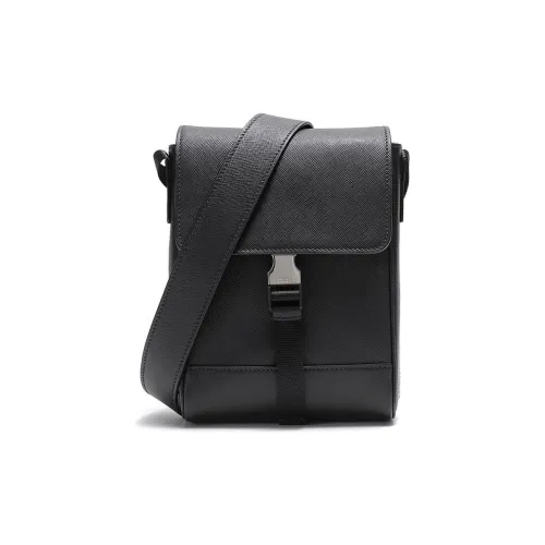 PRADA Сумка через плечо из коровьей кожи мужская черная