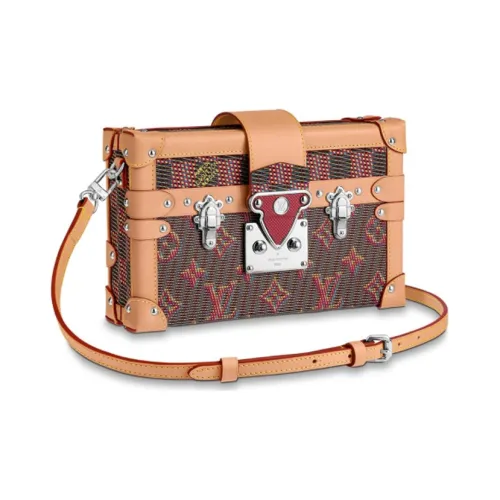 LOUIS VUITTON PETITE MALLE Телячья кожа Твердый BOX CROSSBODY Сумка Сумка на плечо Обычный Женские Винтаж Неон Цвет