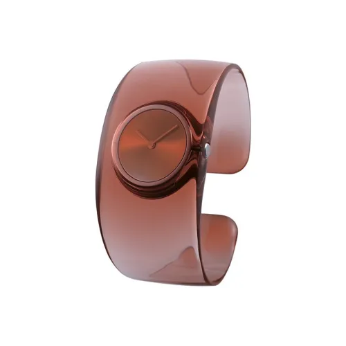 ISSEY MIYAKE O Series Кварцевый механизм Акриловый ремешок Часы для женщин Циферблат часов Кофейный