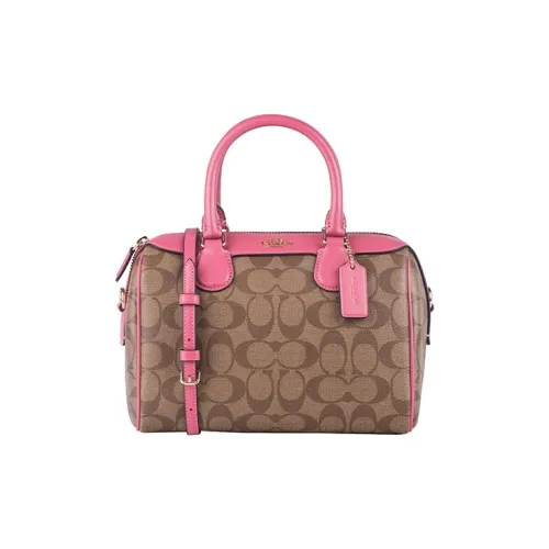 COACH Bennett ПВХ Сумка через плечо Сумка Маленькая Женская Хаки Темно-розовая