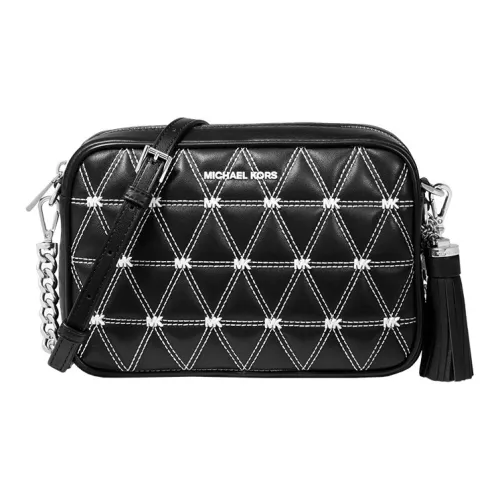 MICHAEL KORS MICHAEL KORS Luggage Collection Кожа Многоцветный Кисточка Сумка через плечо Черный