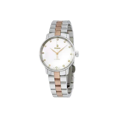 RADO Crystal Sparkle Collection Автоматический Механический Механизм Женские Часы Циферблат 31,8 мм Белый