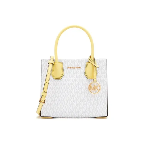 MICHAEL KORS Mercer Коровья кожа Аккордеонная сумка Сумка на плечо Ручная сумка Сумка через плечо Средний Женский Светло-желтый