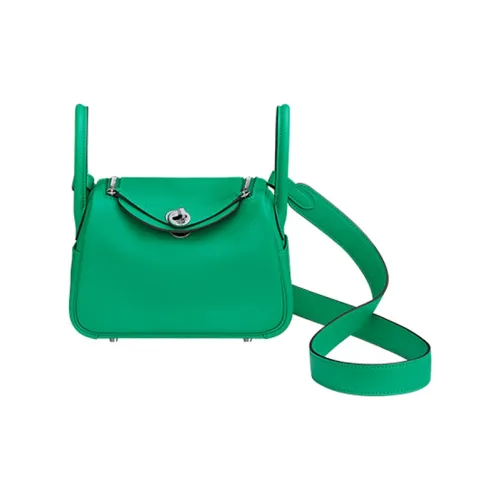 HERMES Lindy Swift Кожа Сумка Сумка через плечо Сумка через плечо Женская Мятно-зеленый Bosphorus Зеленый