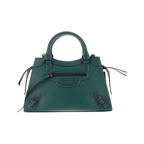 Balenciaga Neo Classic Рельефная Телячья Кожа Сумка Женская Лесной Зеленый