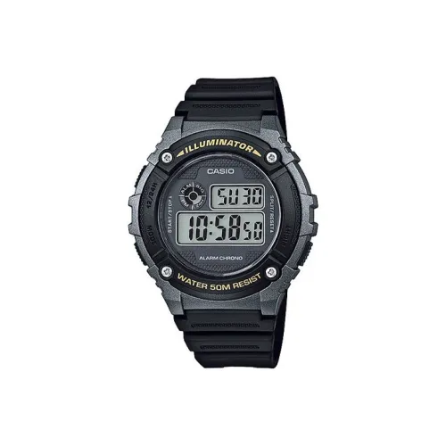 CASIO YOUTH Collection Круглый Циферблат Цифровый Отображение Кварцевый Механизм Резиновый Ремешок Часы Мужские Серый Циферблат