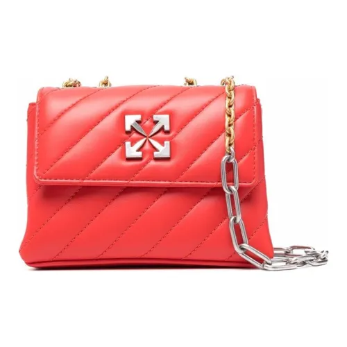 Off Белый Кожа Сумка через плечо Сумка на плечо Женская Красная