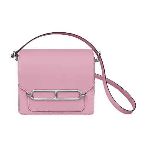 HERMES Roulis Swift Кожа Свиной нос Сумка Сумка через плечо Мини Женские X9 Розово-фиолетовый Sylvestre Мальвовый фиолетовый
