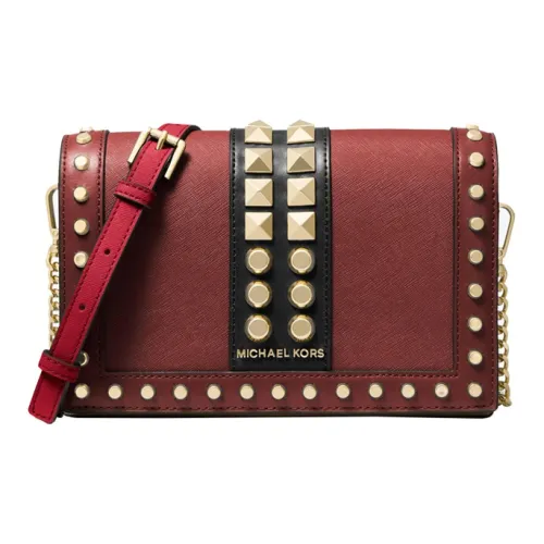 MICHAEL KORS Jet Set Кожа Сумка через плечо Большая Женская Бордовая